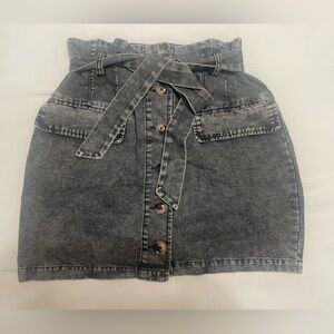 Promesa Black & Gray Denim Skirt